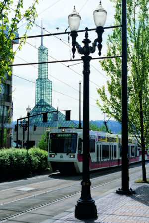 MAX light rail at Oregon Convention Center